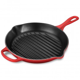 Le Creuset Круглая сковорода-гриль 26 см, чугун, вишня