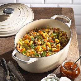 Le Creuset Кастрюля овальная для запекания 31 см, чугун, цвет жемчужный