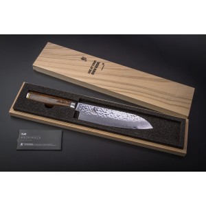 Hож Santoku KAI, Шун Премьер, лезвие 7.0"/ 18 см., pукоятка 12 см.