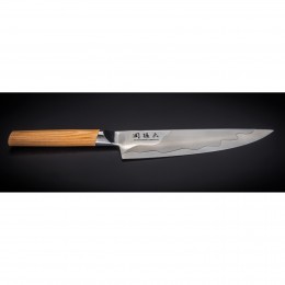 Нож Шеф (кухонный нож) KAI, Магороку Композит, лезвие 8,0"/ 20 см., pукоятка светлое многослойное дерево 12 см.