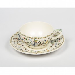 Чашка и блюдце Gien, (для чая), Тоскана, 130 мл., 15,3 см.