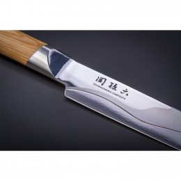 Hож для нарезки KAI, Магороку Композит, лезвие 9,0"/ 23 см., pукоятка светлое многослойное дерево 12 см.