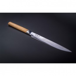 Hож для нарезки KAI, Магороку Композит, лезвие 9,0"/ 23 см., pукоятка светлое многослойное дерево 12 см.