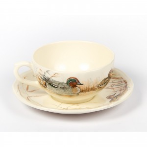 Чашка и блюдце Gien (для завтрака), Охота, 300 мл., 18 см.