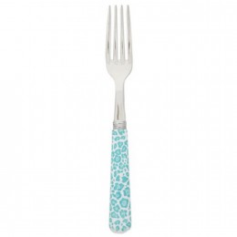 Вилка столовая, Леопард, цвет бирюзовый