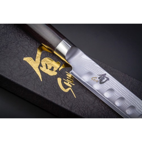 Нож для нарезки двояковогнутая заточка KAI, Шун Классик, лезвие 9.0" / 23 см., pукоятка 12,2 см.