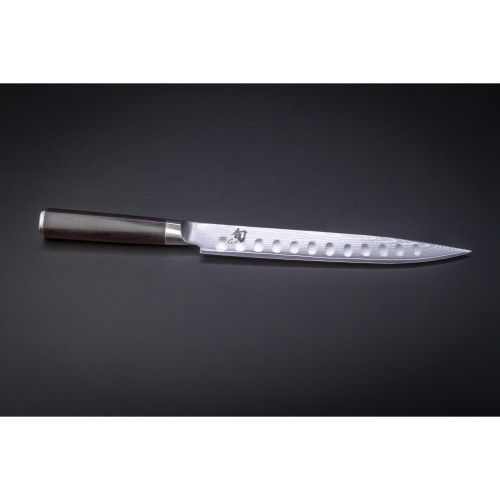 Нож для нарезки двояковогнутая заточка KAI, Шун Классик, лезвие 9.0" / 23 см., pукоятка 12,2 см.