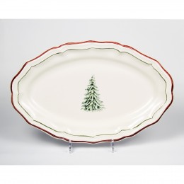 Блюдо овальное Gien, Рождество, 41x26,2 см.