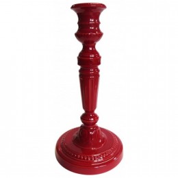 Подсвечник Gien, Цветные эмали, рубиновый, H 25,3 см.