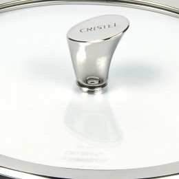 Крышка выпуклая Кастелин, стекло, блестящая, Ø20 см, K20CHVB, CRISTEL