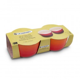 Le Creuset Набор кокотниц, 2шт, каменная керамика цвет: оранжевая лава