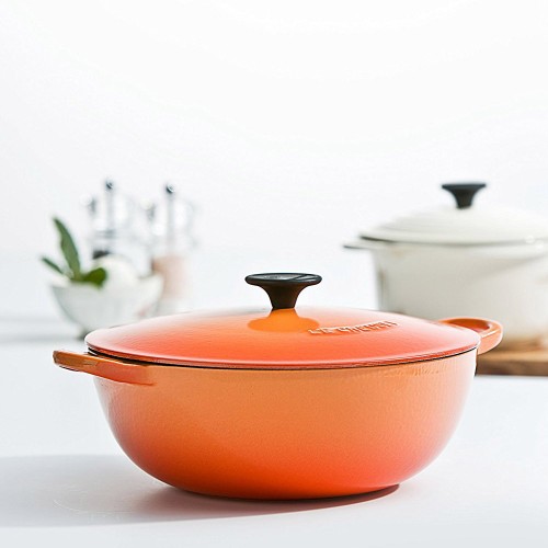 Le Creuset Кастрюля суповая 26см, эмалированный чугун, цвет: оранжевая лава