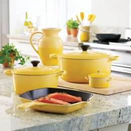 Le Creuset Квадратная сковорода-гриль, 26 см, цвет желтый