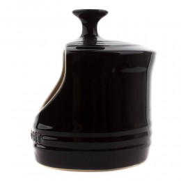 Le Creuset Горшочек столовый для соли, каменная керамика, цвет черный матовый