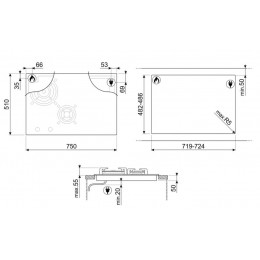 Комбинированная варочная панель Smeg PM6721WLDR