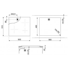 Варочная поверхность Smeg SE263TD1