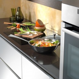 Вок Триламин Кастелин, Ø24 см, + выпуклая стеклянная крышка, WT24CMINVB, CRISTEL