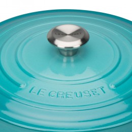 Le Creuset Кастрюля круглая для запекания 24 см, чугун, цвет бирюзовый