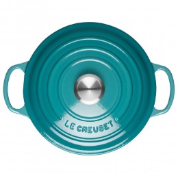 Le Creuset Кастрюля круглая для запекания 24 см, чугун, цвет бирюзовый