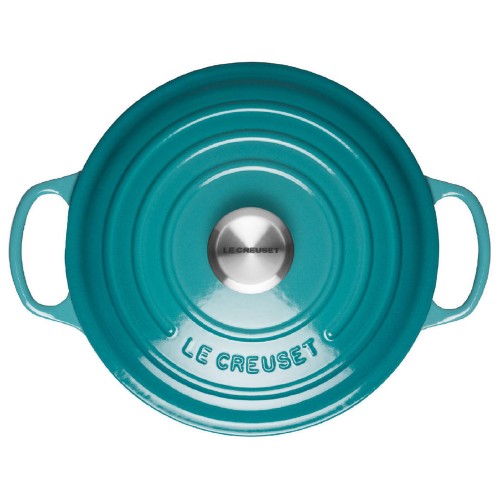 Le Creuset Кастрюля круглая для запекания 24 см, чугун, цвет бирюзовый