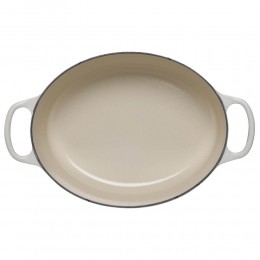 Le Creuset Кастрюля овальная 27 см, эмалированный чугун, цвет хлопчатобумажный