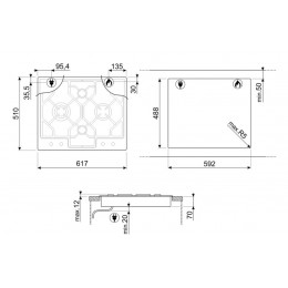 Газовая варочная панель Smeg PGF64-4