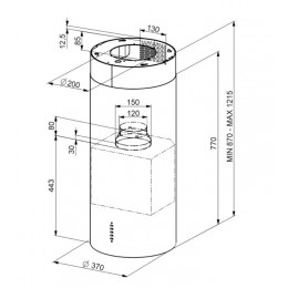 Вытяжка островная Smeg KIR37XE