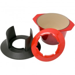 Le Creuset Набор для фондю: подставка, чугунная форма, 6 вилок, горелка, гель