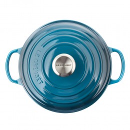 Le Creuset Кастрюля круглая неглубокая, 30см, 3,2л, чугун, Лазурь