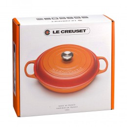 Le Creuset Кастрюля круглая неглубокая, 30см, 3,2л, чугун, Лазурь
