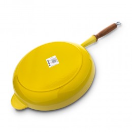 Le Creuset Сковорода 28см, эмалированный чугун, цвет: желтый солнечный 