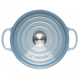 Le Creuset Кастрюля круглая для запекания 26 см, чугун, цвет светло-голубой