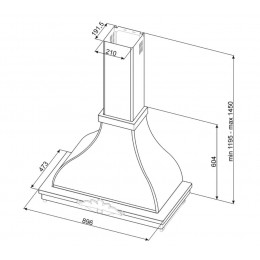 Вытяжка Smeg KCM900POE