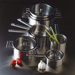 Сотейник Стрейт-фикс, 24 см, антипригарное покрытие Экскалибур + крышка из стекла с ручкой, S24SFE, CRISTEL