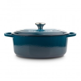 Le Creuset Кастрюля овальная, 29см, 4,7л, чугун, Лазурь