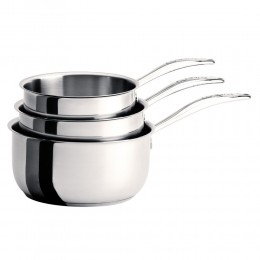 Набор из 3 ковшей Куквэй Мастер, нержавеющая сталь, штампованное дно, 16*18*20 см, CWMS3C, CRISTEL