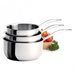 Набор из 3 ковшей Куквэй Мастер, нержавеющая сталь, штампованное дно, 16*18*20 см, CWMS3C, CRISTEL