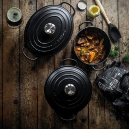 Le Creuset Овальная кастрюля для запекания 29 см, чугун, цвет черный матовый