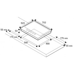 Варочная панель Bertazzoni P755CHERNE