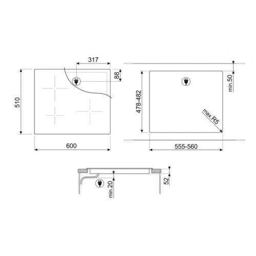 Варочная поверхность Smeg SI2641D