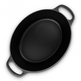 Le Creuset Кастрюля овальная 31 см, чугун, черный матовый