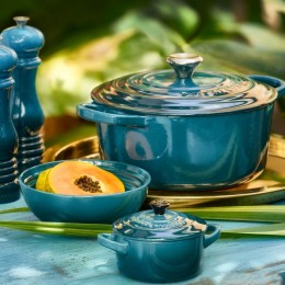 Le Creuset Кастрюля круглая, 22см, 3,3л, чугун, Лазурь