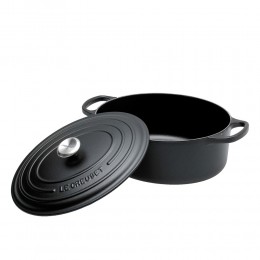 Le Creuset Кастрюля овальная 31 см, чугун, черный матовый