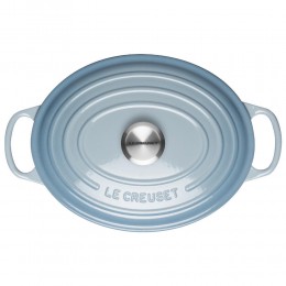 Le Creuset Овальная кастрюля для запекания 27 см, чугун, цвет светло-голубой