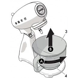 Планетарный миксер SMEG SMF02RDEU