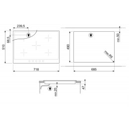 Стеклокерамическая варочная панель Smeg P875AO