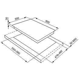 Газовая варочная панель Smeg SPR864BGH
