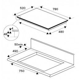 Варочная панель Bertazzoni P784IC1B2NEE