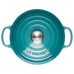 Le Creuset Кастрюля круглая для запекания 26 см, чугун, цвет бирюзовый