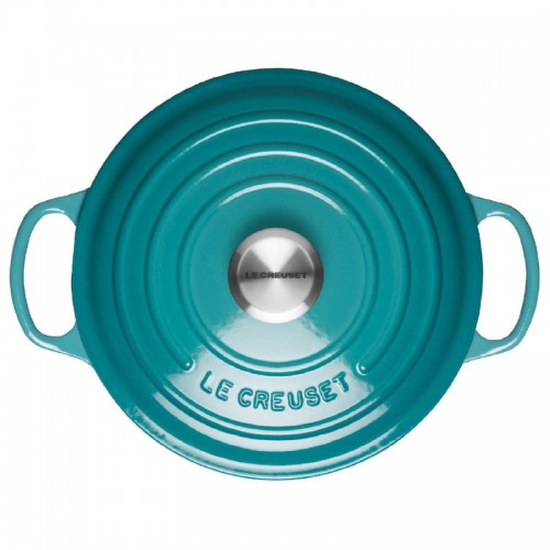 Le Creuset Кастрюля круглая для запекания 26 см, чугун, цвет бирюзовый